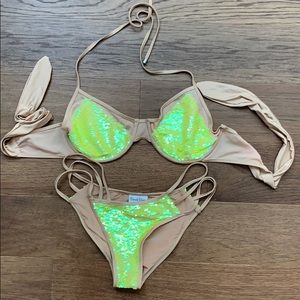 Beach Bunny Ray of Light Sequin Bikini